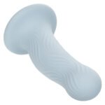 Wave Rider Foam Liquid Silicone Anal Plug with Suction Cup Base – Blue - Image 7