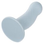 Wave Rider Foam Liquid Silicone Anal Plug with Suction Cup Base – Blue - Image 8