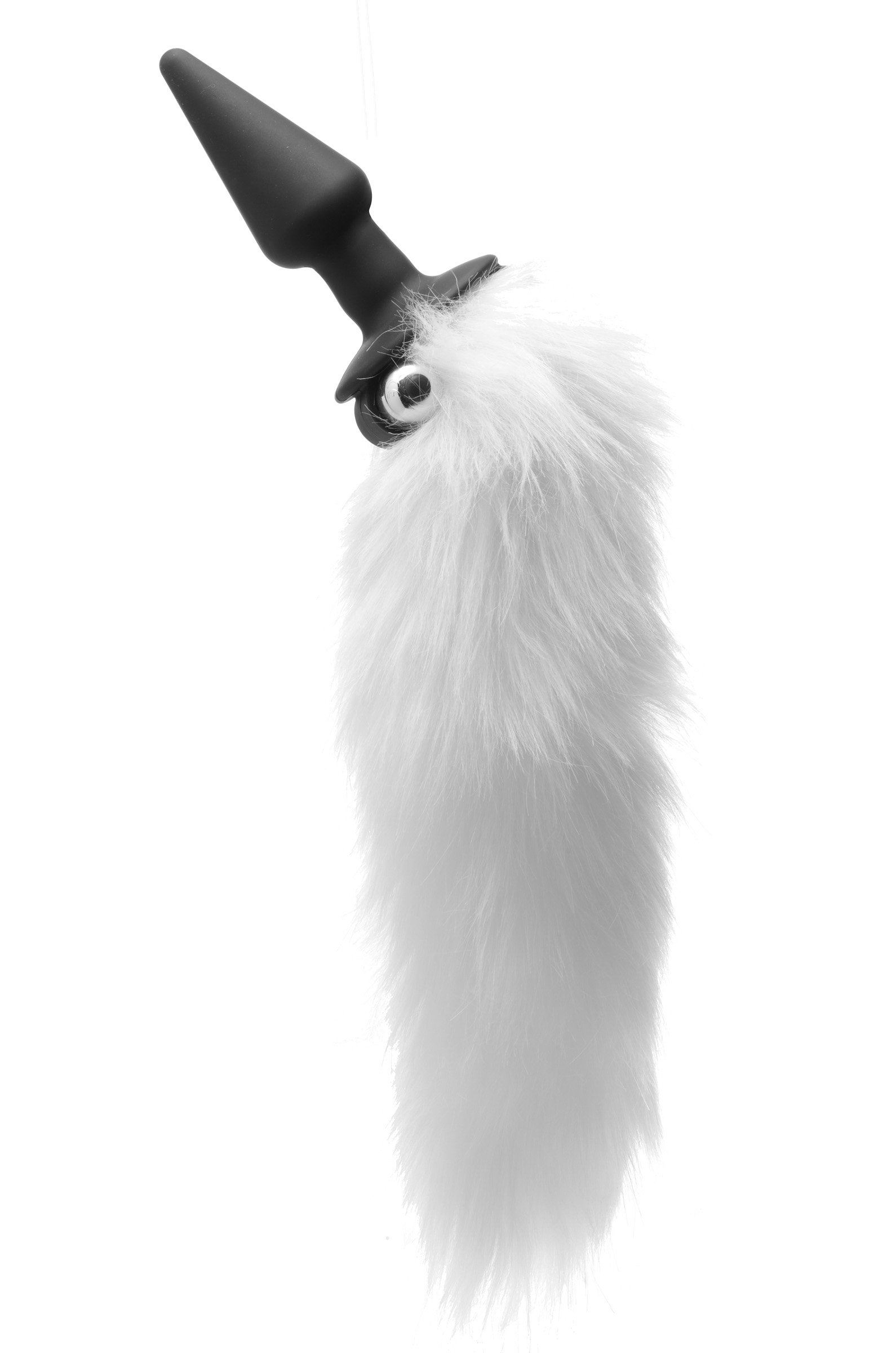 white-fox-tail-vibrating-anal-plug White Fox Tail Vibrating Anal Plug - Image 1
