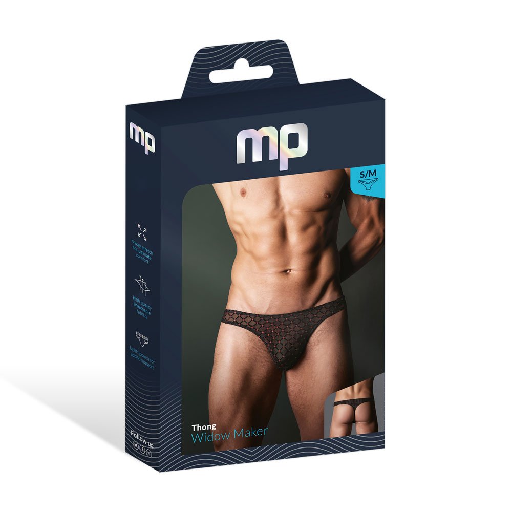 widow-maker-classic-thong-sm-black Widow Maker Classic Thong - S/m - Black - Image 1