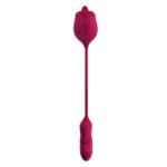Wild Rose Red Dual-Ended Vibrator with Bullet and Rose Stimulator – Rechargeable - Image 5