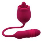 Wild Rose Red Dual-Ended Vibrator with Bullet and Rose Stimulator – Rechargeable - Image 7