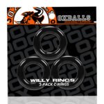 Willy Rings 3-Pack Cockrings - Black - Image 2