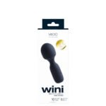 Wini Rechargeable Mini Wand Vibrator – Black - Image 5