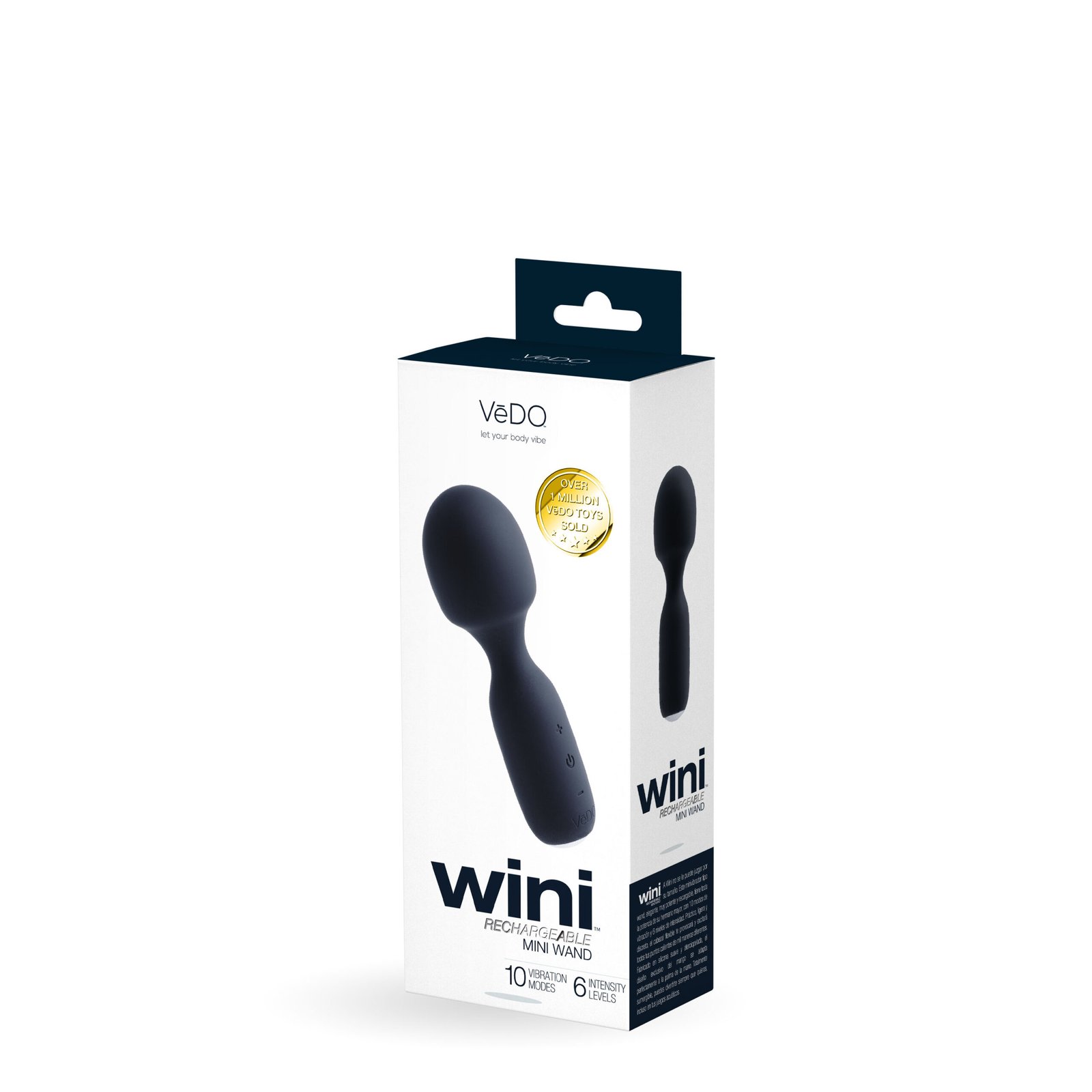 wini-rechargeable-mini-wand-black Wini Rechargeable Mini Wand - Black - Image 1