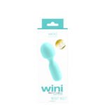 Wini Rechargeable Mini Wand Vibrator – Turquoise - Image 5