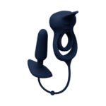 Humper Rechargeable Dual C-Ring With Anal Plug - Black - Image 4