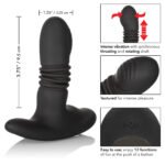 Eclipse Thrusting Rotator Probe Rechargeable Anal Vibrator – Black - Image 3