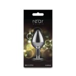 Rear Assets Silver Medium Anal Plug – Yellow - Image 2
