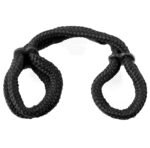 Fetish Fantasy Series Silk Rope Love Cuffs – Black - Image 4