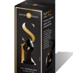 Secret Kisses - 3.5 Inch Handblown Glass Plug - Black