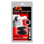 Z-Balls Zig-Zag Cockring Ballstretcher - Black