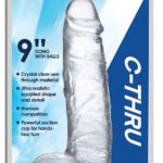 Jock C-Thru 9 Inch Dong With Balls - Clear