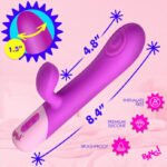 Clit Tapping Pulsing Rabbit Vibrator – Purple, Body-Safe Silicone, Rechargeable - Image 3