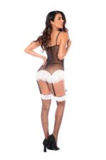 Maid Fishnet Body - Os - Black/white - Image 2