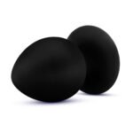 Anal Adventures - Platinum - Silicone Anal Stout  Plug - Medium - Black