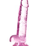 Naturally Yours - 7 Inch Crystalline Dildo - Rose