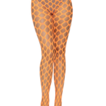 Jumbo Pothole Net Tights - Neon Orange - One Size