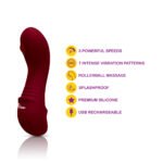 Zaina Mini Rollerball G-Spot Vibrator – Ruby, USB Rechargeable - Image 5