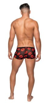 Kiss Me Mini Short Nylon Spandex Shorts – Black, Large - Image 2