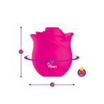 Zen Rose Hot Pink Rechargeable Clitoral and Nipple Stimulator - Image 2
