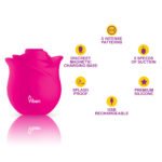 Zen Rose Hot Pink Rechargeable Clitoral and Nipple Stimulator - Image 4