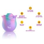 Zen Rose Unicorn Rechargeable Suction Stimulator – Violet - Image 3