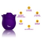 Zen Rose Violet Rechargeable Clitoral and Nipple Stimulator - Image 3
