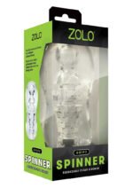 Zolo Gripz Spinner Clear Phthalate-Free Stroker
