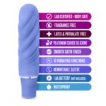 Luxe Nimbus Mini Vibrating Vibrator with Removable Sleeve – Periwinkle - Image 6