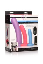 Triple Peg 28x Vibrating Silicone Dildo Set With Remote - Image 5