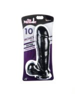 10" Thick Cock W/balls & Suction - Black - Image 2