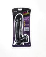 10" Thick Cock W/balls & Suction - Black - Image 3