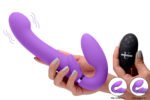 10x Ergo- Fit G-Pulse Inflatable and Vibrating Strapless Strap- on - Purple - Image 3