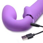 10x Ergo- Fit G-Pulse Inflatable and Vibrating Strapless Strap- on - Purple - Image 4
