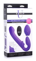 10x Ergo- Fit G-Pulse Inflatable and Vibrating Strapless Strap- on - Purple - Image 8