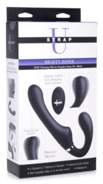 10x Mighty Rider Vibrating Strapless Strap-on Black - Image 3