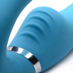 10x Mighty Rider Vibrating Strapless Strap-on - Blue - Image 3