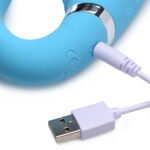 10x Mighty Rider Vibrating Strapless Strap-on - Blue - Image 4