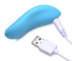10x Mighty Rider Vibrating Strapless Strap-on - Blue - Image 5
