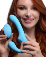 10x Mighty Rider Vibrating Strapless Strap-on - Blue - Image 6