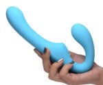 10x Mighty Rider Vibrating Strapless Strap-on - Blue - Image 7
