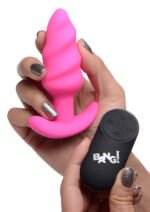 21x Silicone Swirl Plug With Remote - Pink - Image 2