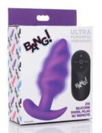 21x Silicone Swirl Plug With Remote - Purple - Image 8