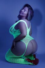 Supersonic Mosaic Bodystocking - Queen - Neon  Green