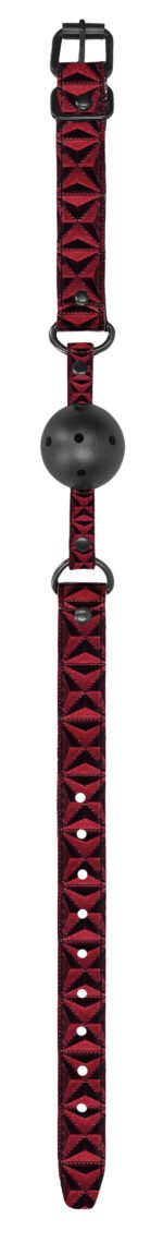 Breathable Luxury Ball Gag - Burgundy - Image 6