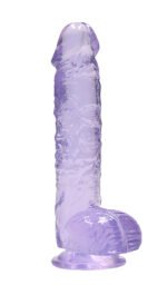 6 Inch Realistic Dildo With Balls - Purple - Image 6