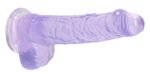 6 Inch Realistic Dildo With Balls - Purple - Image 3