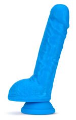 Neo - 9 Inch Dual Density Dildo - Neon Blue - Image 6