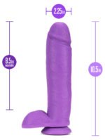 Neo - 10 Inch Dual Density Dildo - Neon Purple - Image 3
